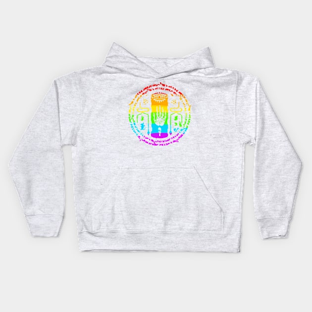 Rainbow Zonai (Totk) Kids Hoodie by HeartonSleeves